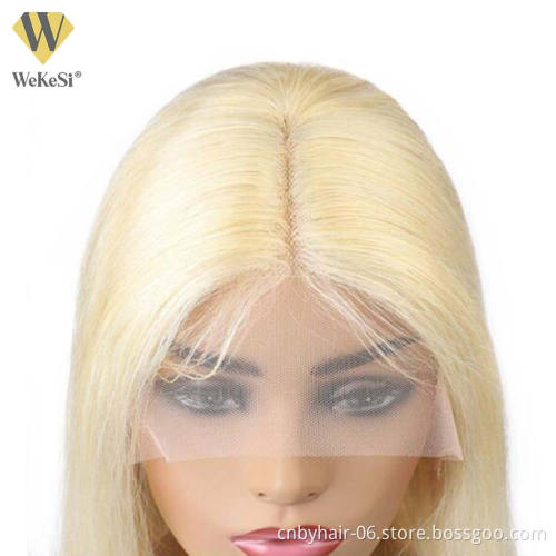 Free Sample 13x4 Lace Blonde 613 Long Bone Straight Wig Brazilian T Part Lace Front Remy Human Hair Wigs